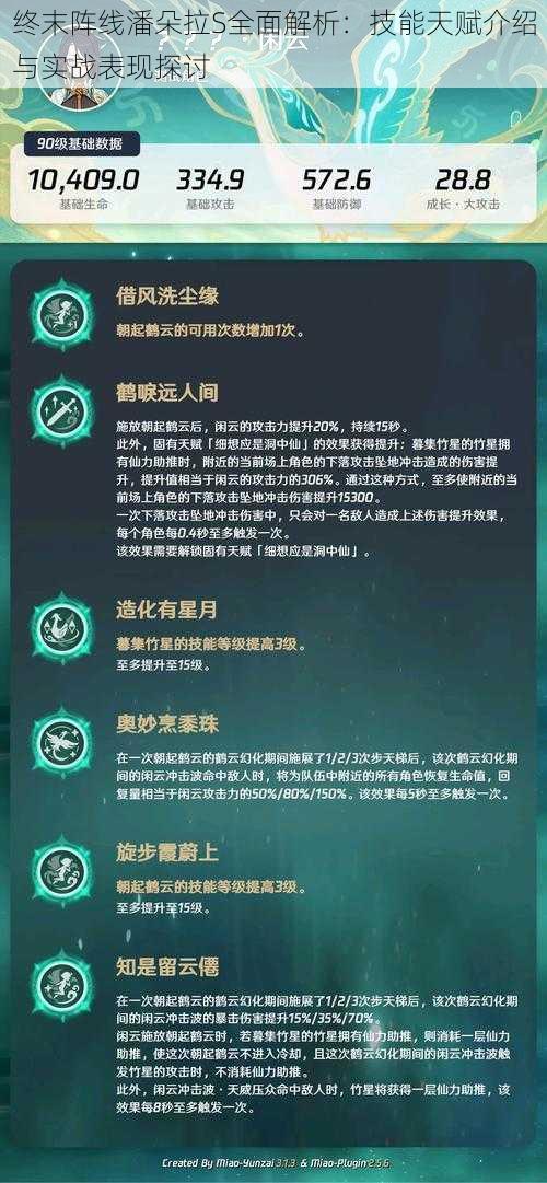 终末阵线潘朵拉S全面解析:技能天赋介绍与实战表现探讨