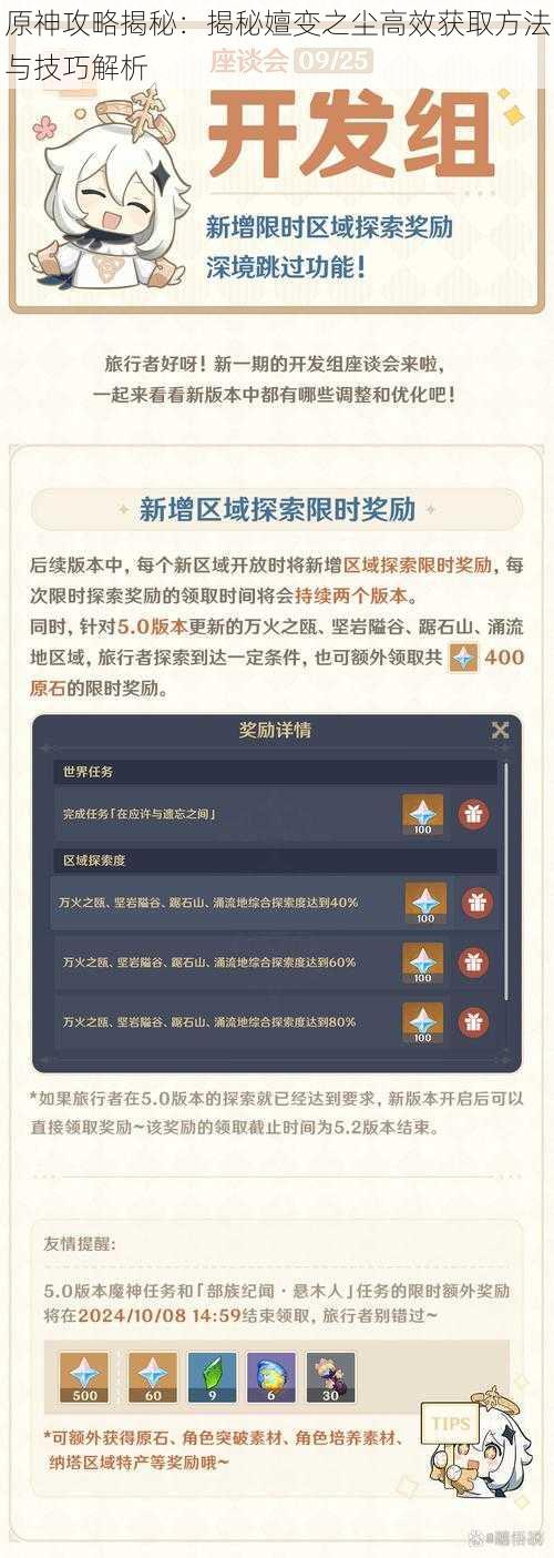 原神攻略揭秘:揭秘嬗变之尘高效获取方法与技巧解析